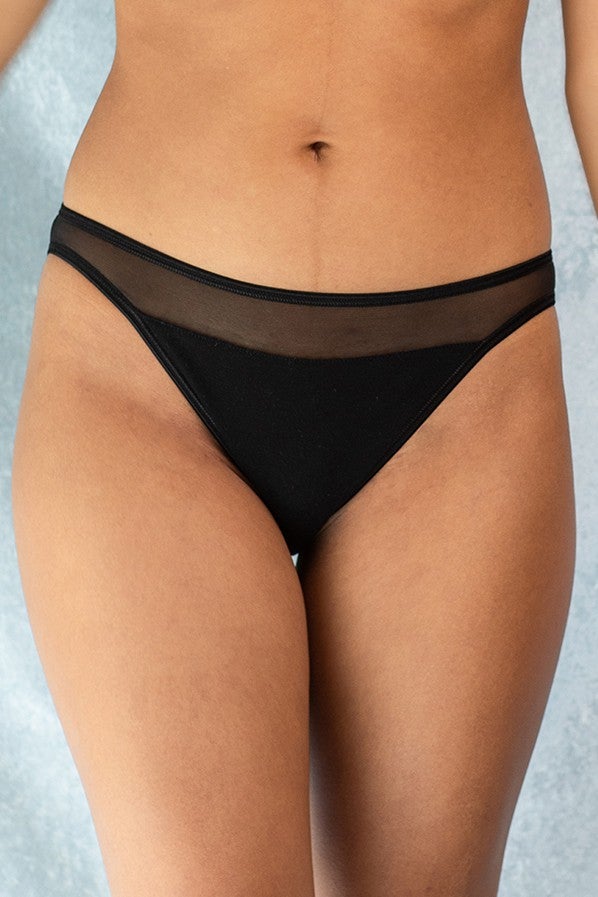 Sheer Mesh Tulle Panties Black Color, Sexy Lingerie, See Through