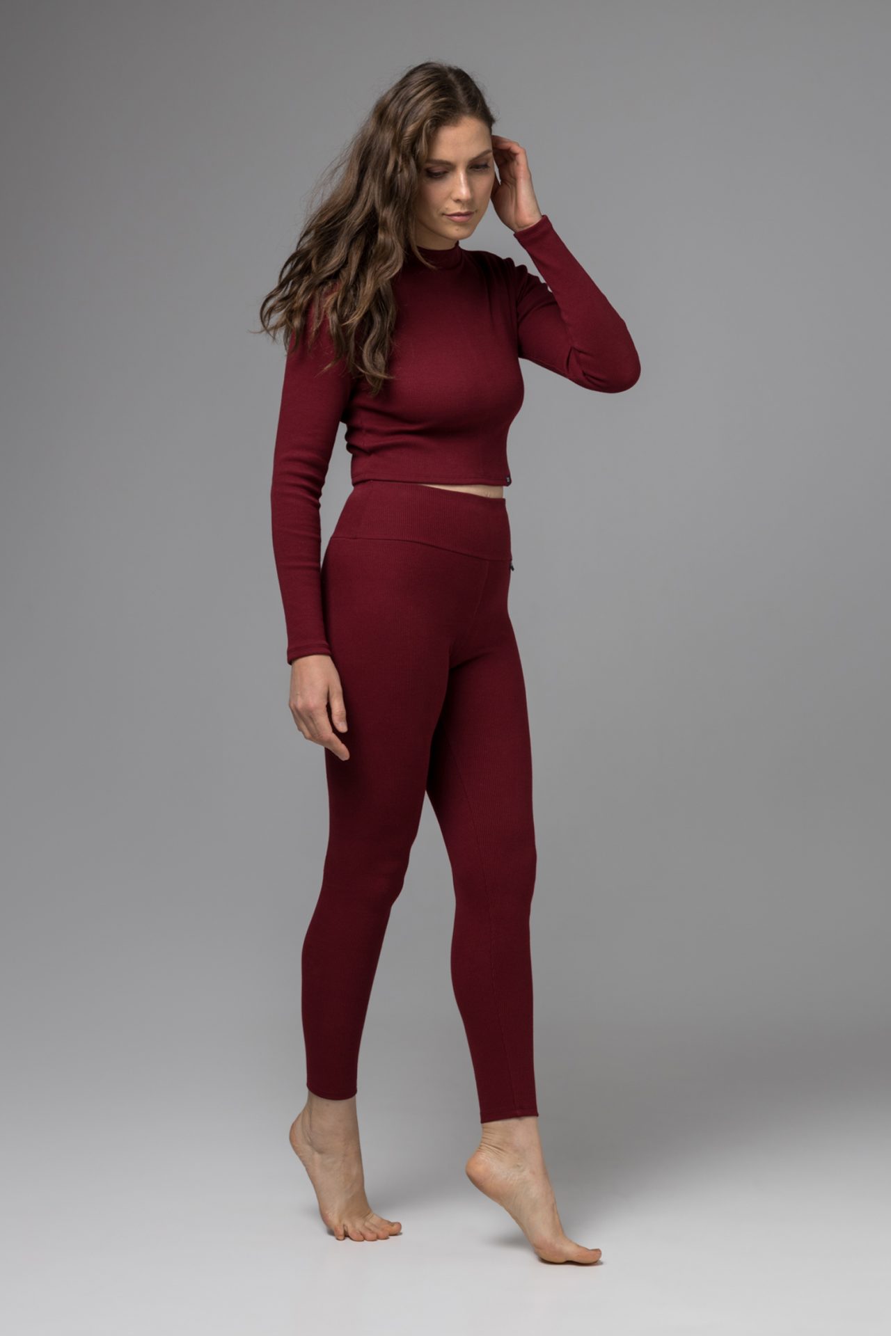 Maroon High Rise Curve Hugging Jeggings for Women -614 - XL / Maroon