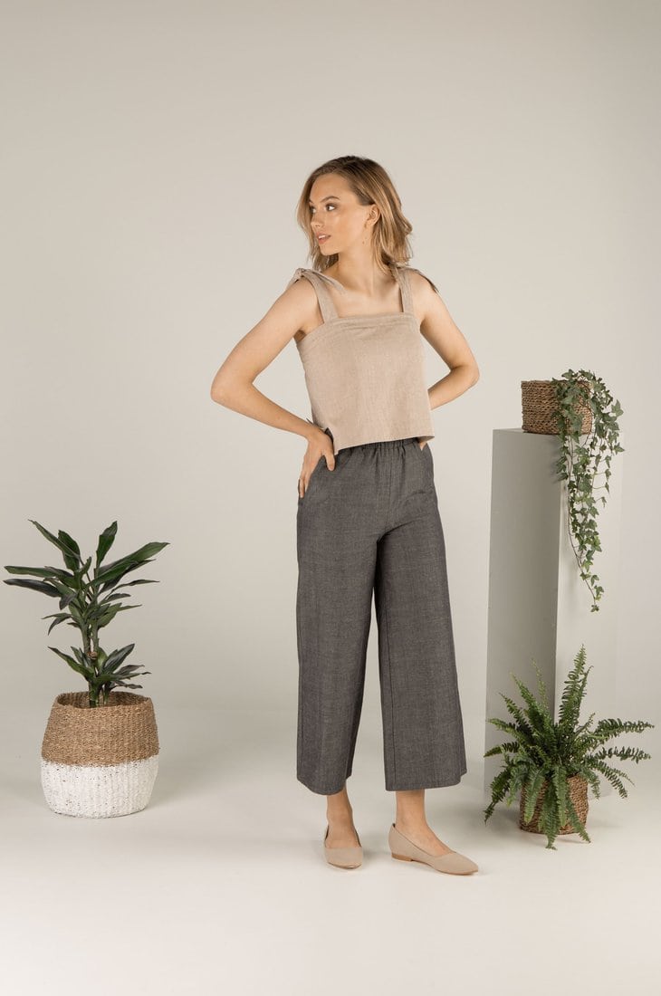 Buy Pour Moi Black Josephine Wide Leg Woven Trousers from Next Luxembourg
