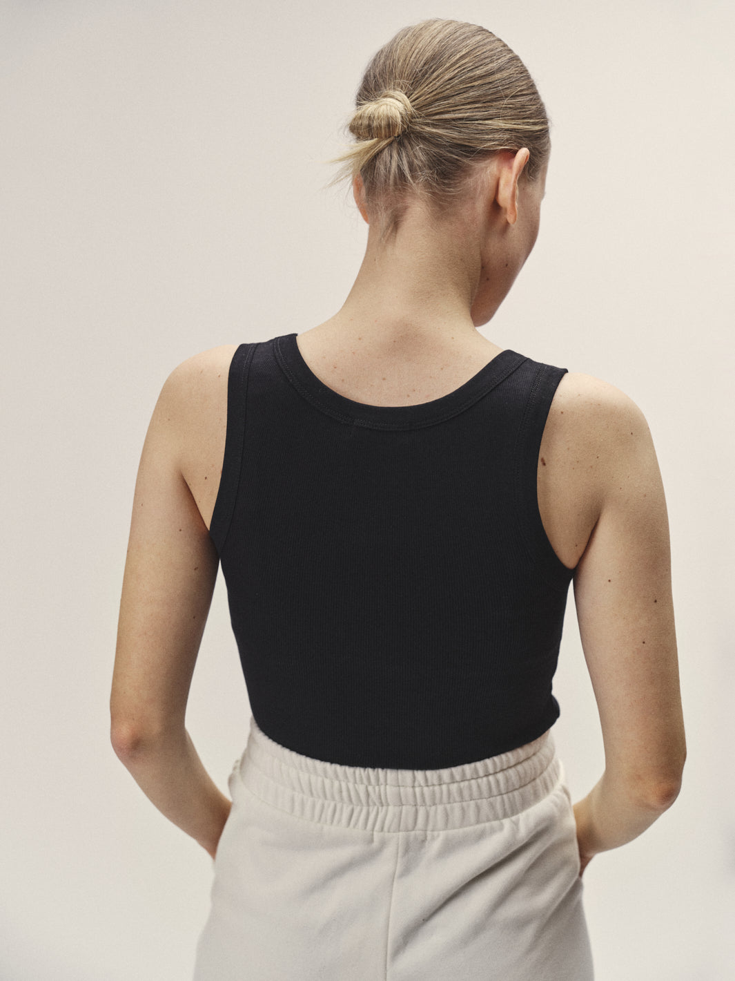 Black Cotton Tank Top, Sustainable Womenswear