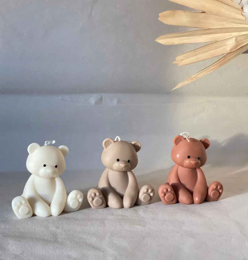 Natural Soy Wax Decorative Candle - Teddy Bear Scented Candle
