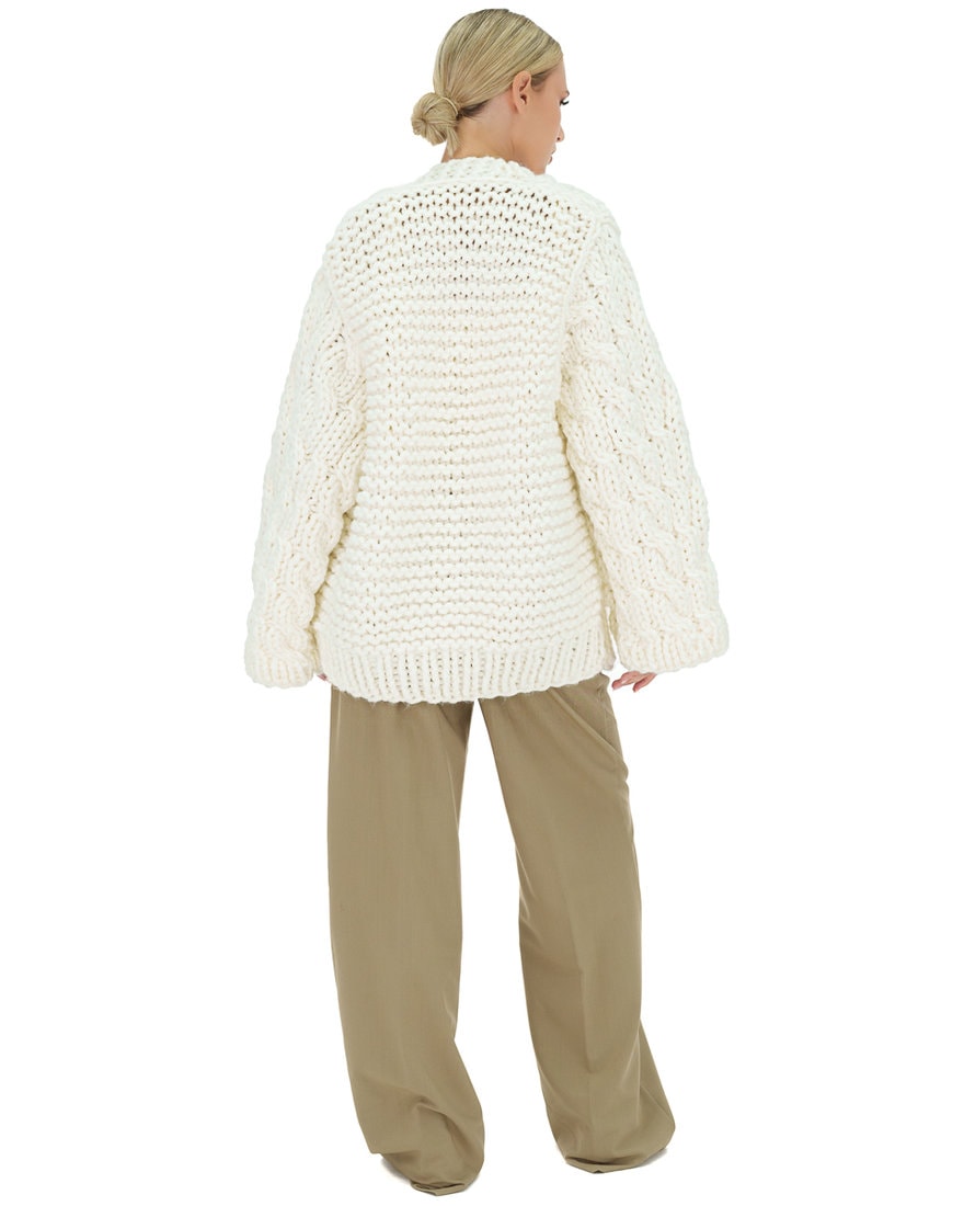 Chunky Cable Knit Cardigan  Mumshandmade - Ethical Knitwear from Greece