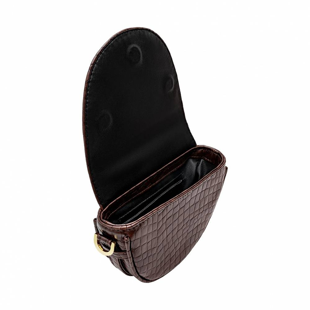 Women :: Bags :: Shoulder- & Handbags :: Vegan Leather Joy Midi - Mokka  Croco - Urbankissed