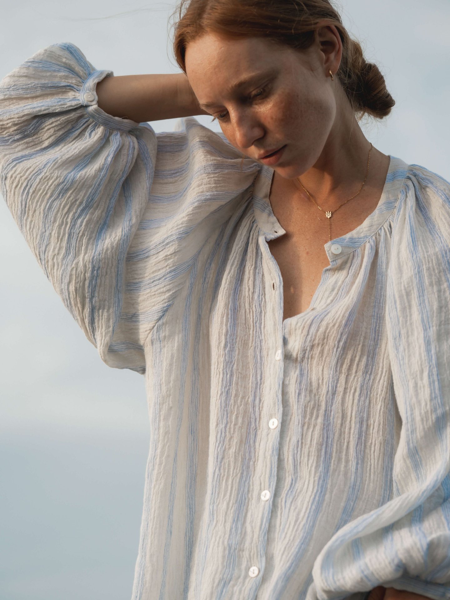 Linen Crinkle Shirt - White