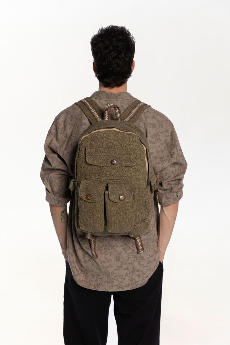 Hemp Backpack - Multipockets