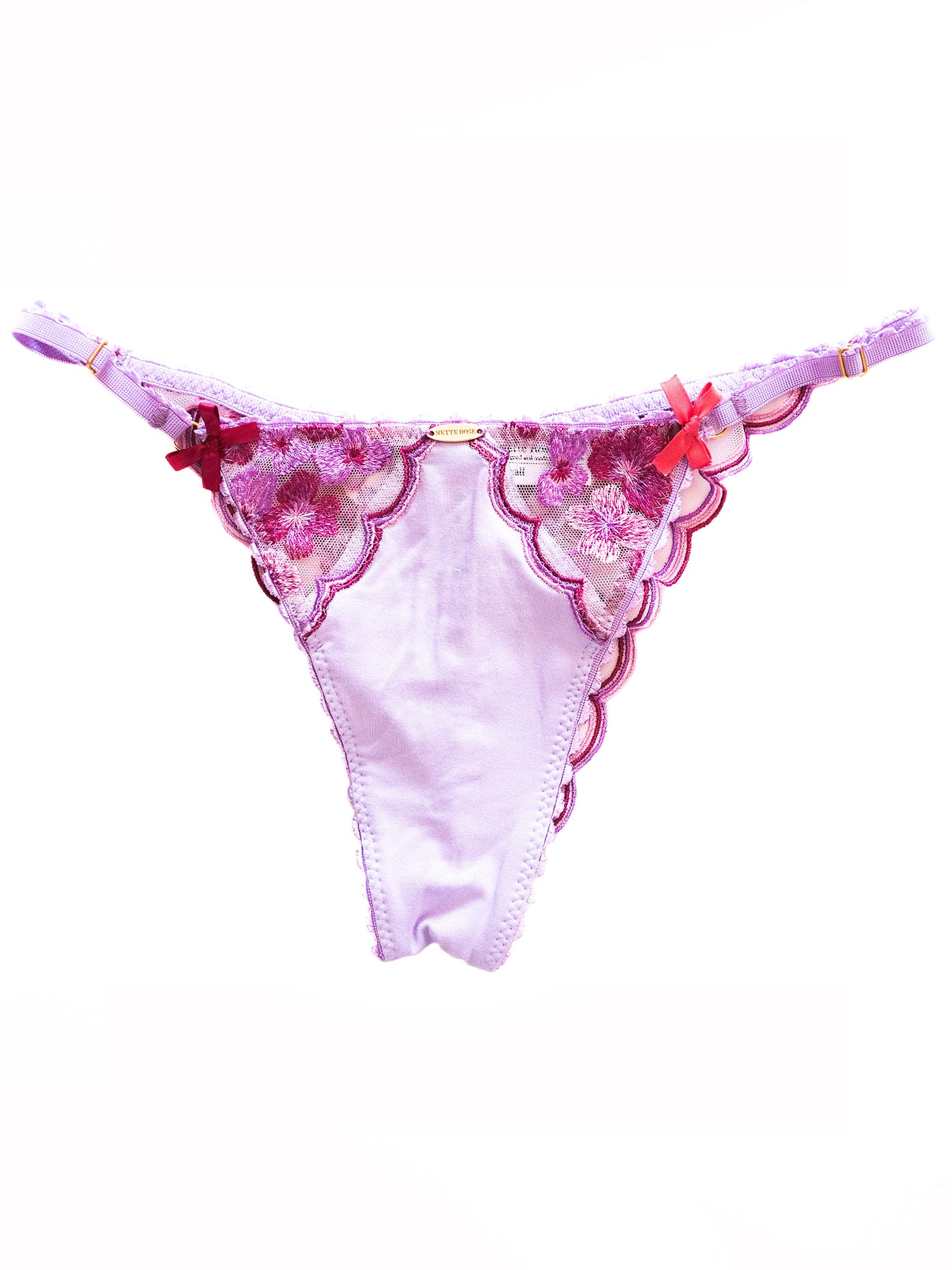 Cairo - Brazilian Slip Thong With Lace & Adjustable Straps