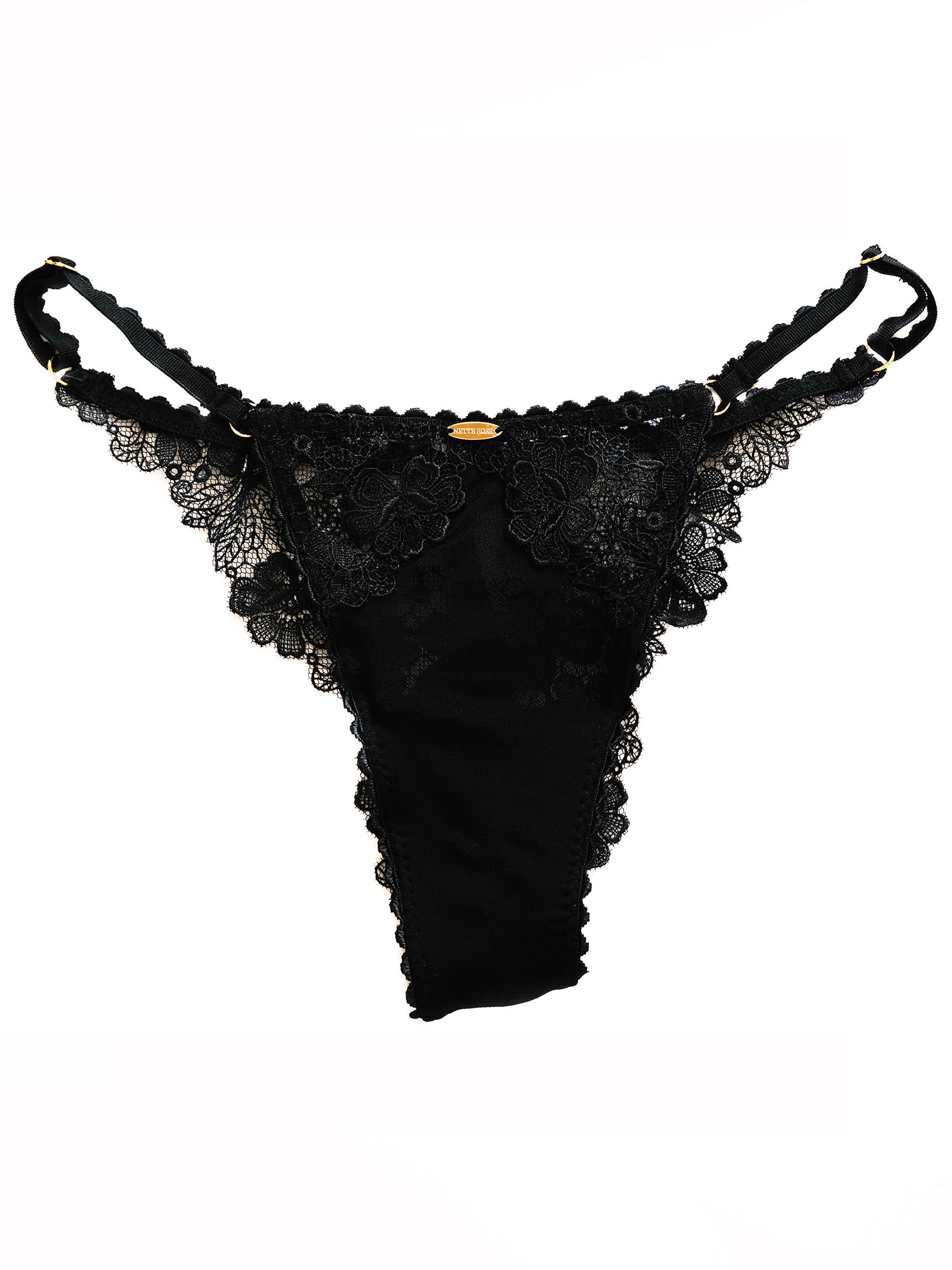Thong Four Pack - Black  Sustainable TENCEL™ Lace Underwear – Stripe &  Stare USA