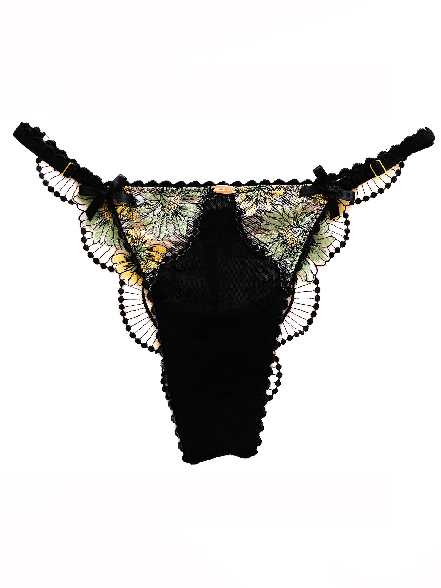 Ghana - Brazilian Slip Thong With Lace & Adjustable Side Straps