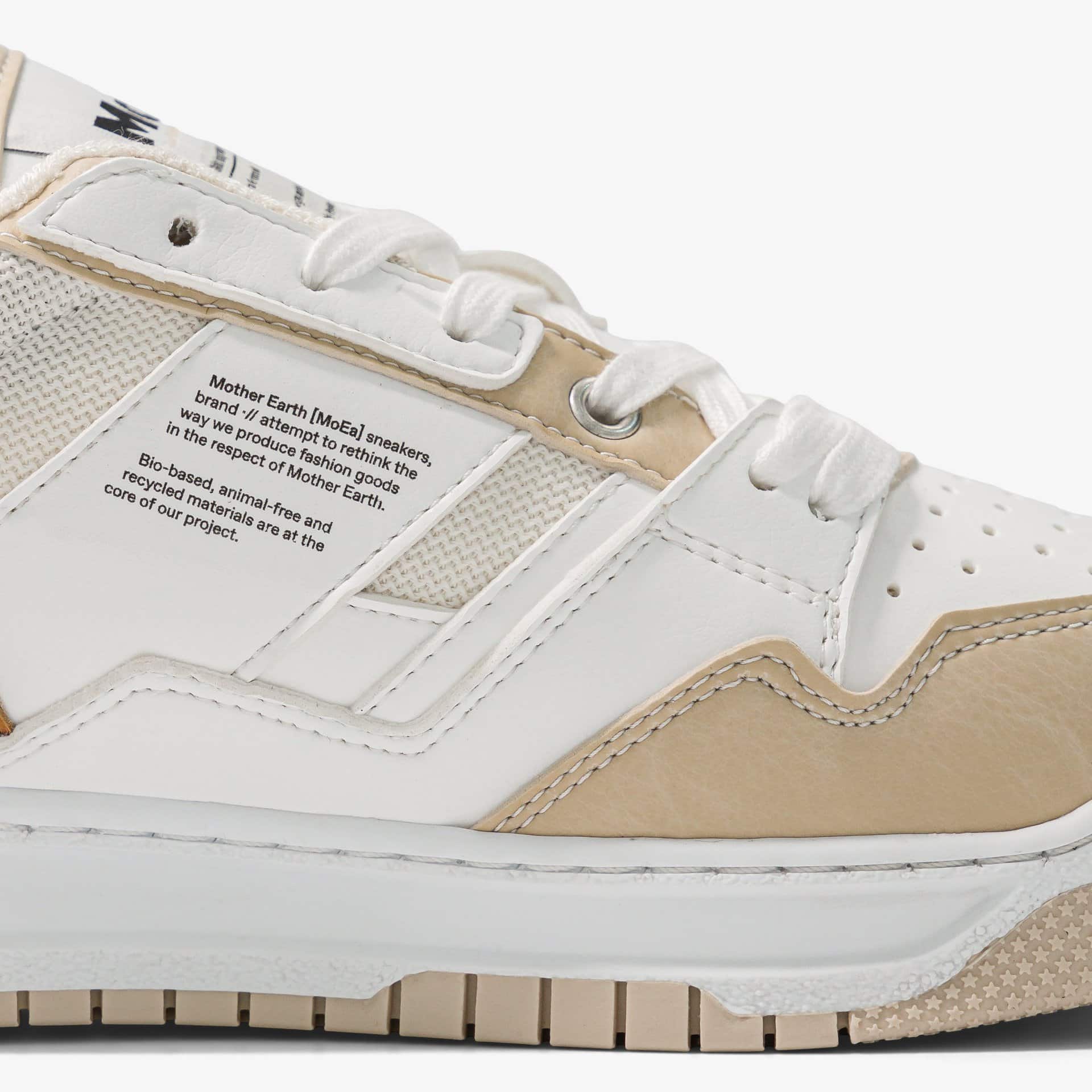 Vegan Sneakers White & Beige - GEN2 - Corn Leather