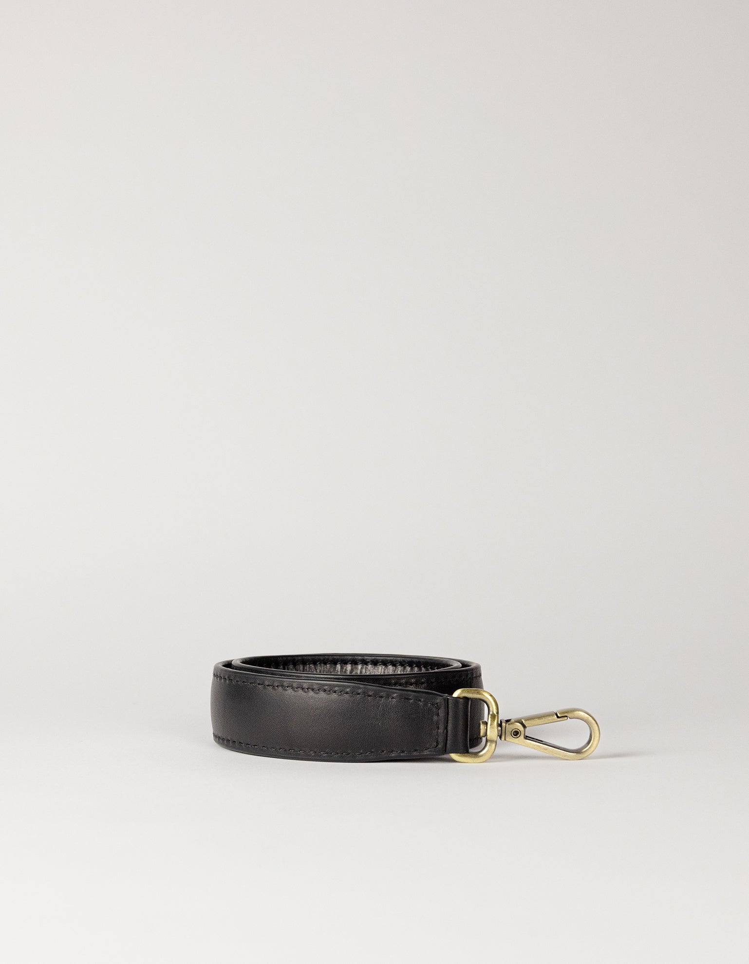 Shoulder Canvas Logo Strap - Black & Black Classic Leather