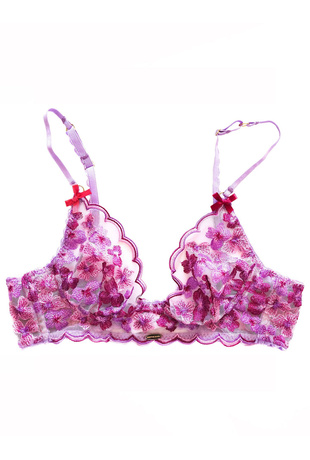 Tea Rose Pale Pink Lace Triangle Bralette From Brighton Lace Made With OEKO  TEX Certified Lace -  Canada